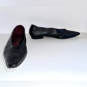 Bottega Veneta black leather flats, sz 9